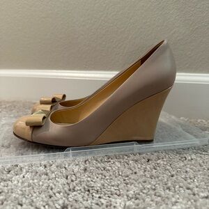 Kate Spade Taupe Wedge Shoes